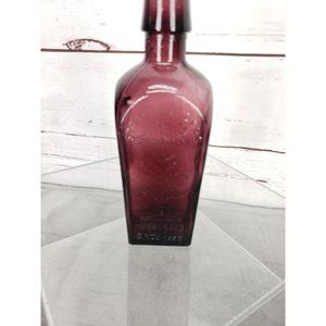 Straubmullers‎ Elixir Tree Of LIfe Purple Glass Bottle Nectar Of The Golden Life